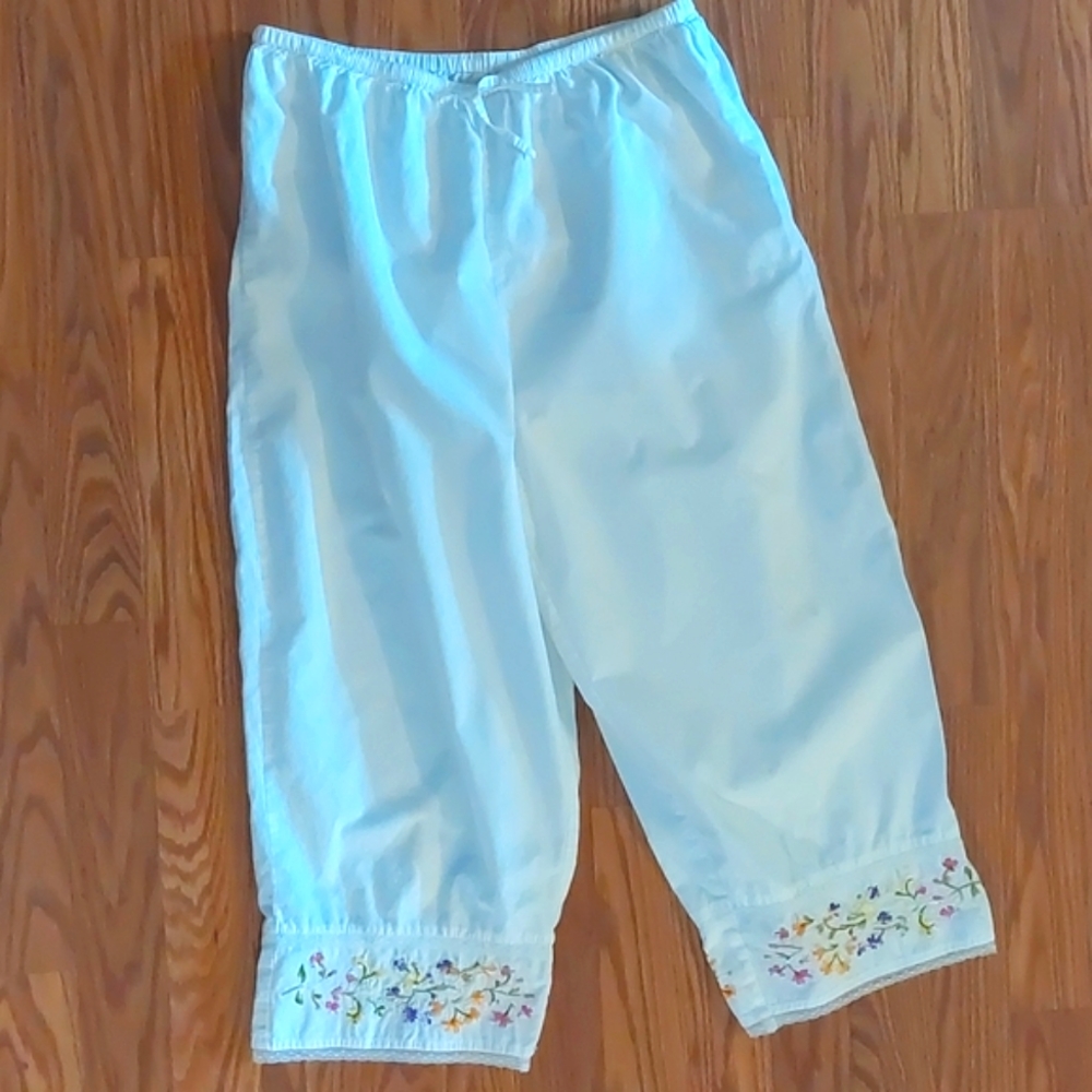 Ruby Moon Intimates Embroidered Bloomers, 100% Cotton, Trimmed in Lace, Sz S